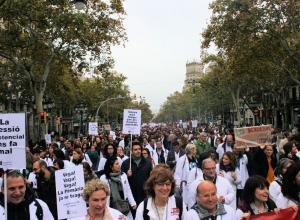 Manifestación de facultativos el 26 de noviembre de 2018.