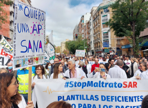Manifestació a Madrid en defensa de la sanitat pública