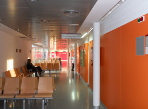 Sala d'espera d'un centre d'atenció primària (CAP) de l'ICS
