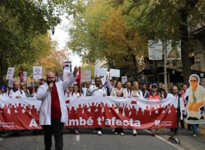 Manifestació de facultatius a Barcelona