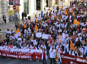 Manifestació de facultatius a Barcelona