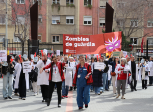 Manifestació de facultatius a Barcelona