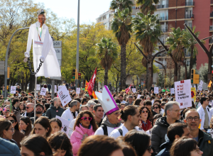 Personal facultatiu a la mobilització de metges i metgesses de la vaga del passat mes de febrer convocada per MC