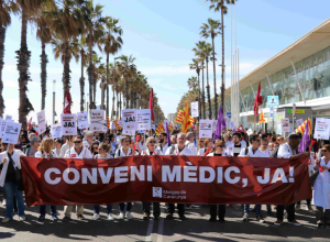 Manifestació de facultatius a Barcelona