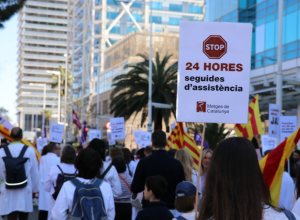 Manifestació de facultatius a Barcelona