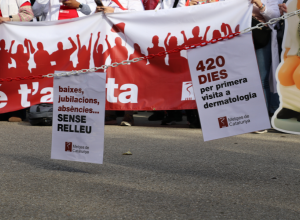 Protesta de metges a Barcelona