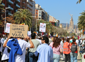 Manifestació de facultatius a Barcelona