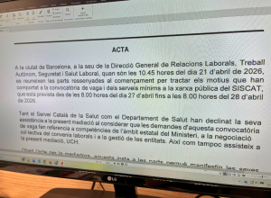 Acta de mediació vaga 27 d'abril