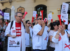 Manifestació de facultatius a Barcelona