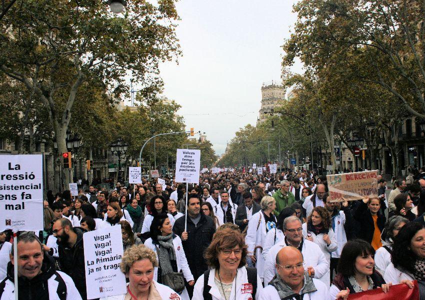 Manifestació de facultatius el 26 de novembre de 2018.