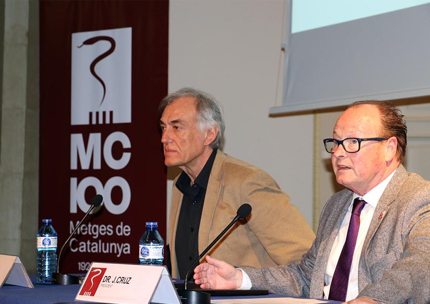 Jordi Cruz i Josep Maria Puig a l'Assemblea de Compromissaris de MC