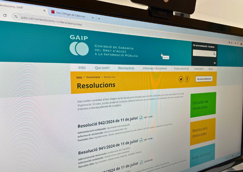 Pàgina web de la GAIP