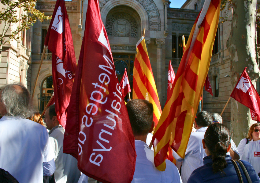 Concentració de Metges de Catalunya davant el TSJC