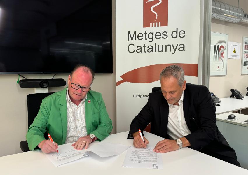 El president de MC, Jordi Cruz, signa el conveni amb Broker's 88