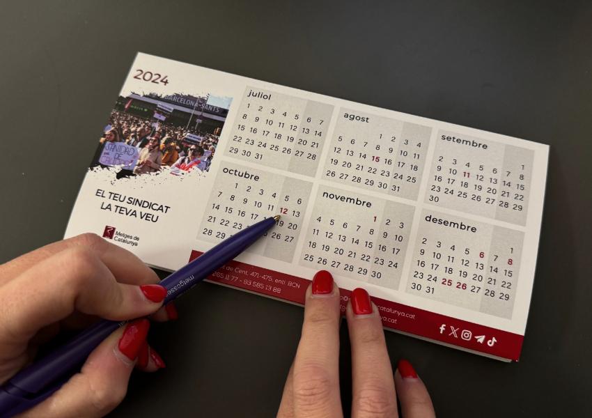 Calendari 2024 amb els festius indicats