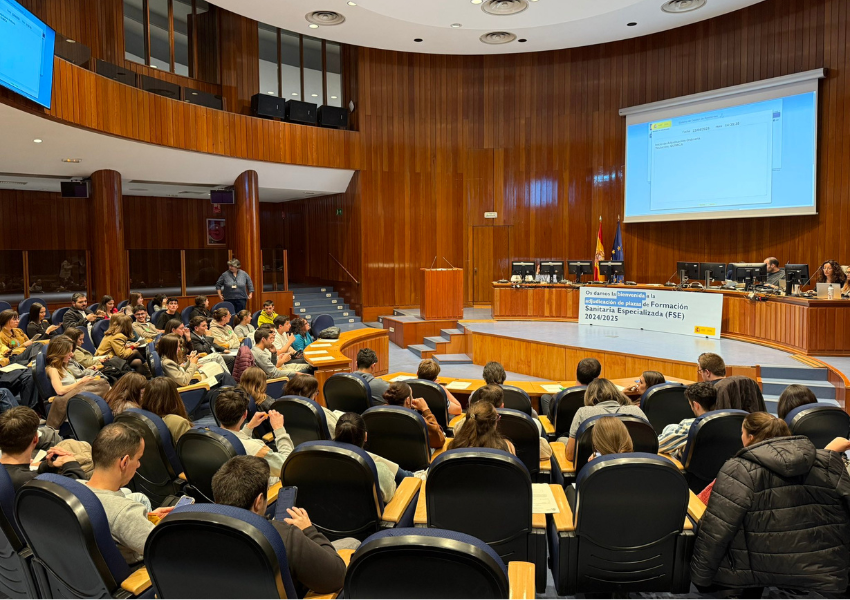 Acte de tria de places a la seu del Ministeri de Sanitat