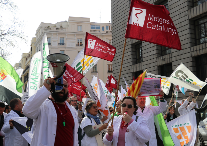 Manifestació de facultatius a Madrid