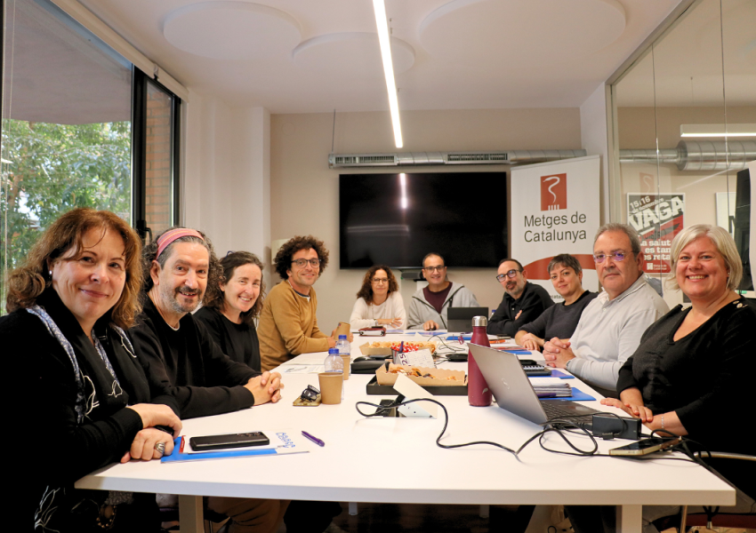 La direcció de Metges de Catalunya reunida amb representants del Col·legi d'Educadors Socials