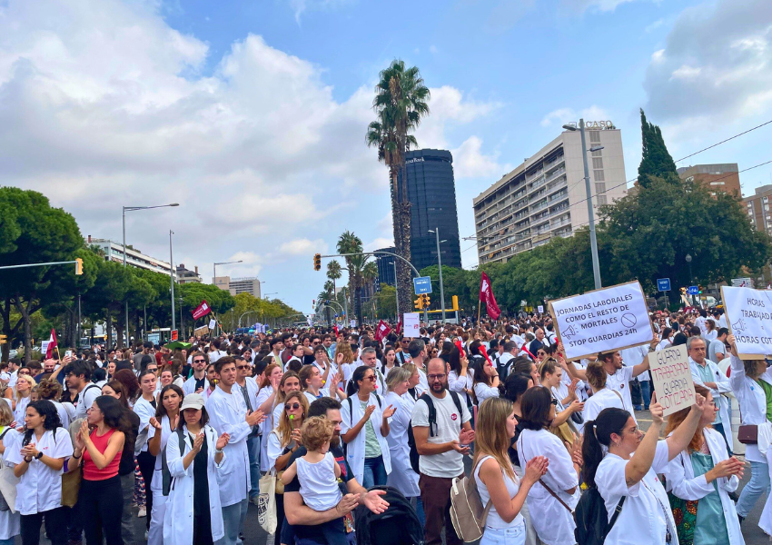 Manifestació de facultatius a Barcelona