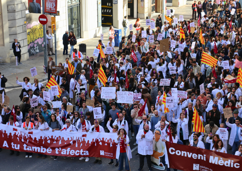 Manifestació de facultatius a Barcelona