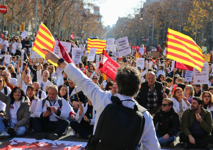 Manifestació de facultatius a Barcelona