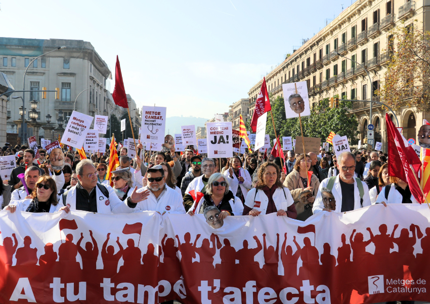 Manifestació de Metges de Catalunya a Barcelona - 14 de gener de 2026