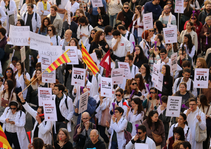 Manifestació de metges a Barcelona (desembre de 2025)
