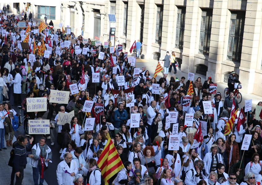Manifestació de facultatius a Barcelona