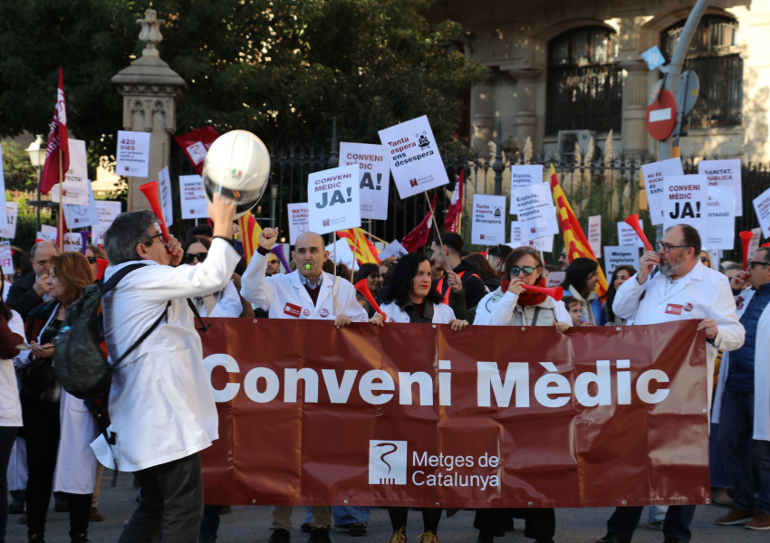 Manifestació de facultatius a Barcelona
