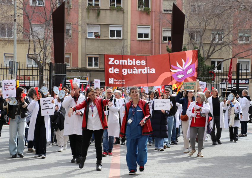 Manifestació de facultatius a Barcelona