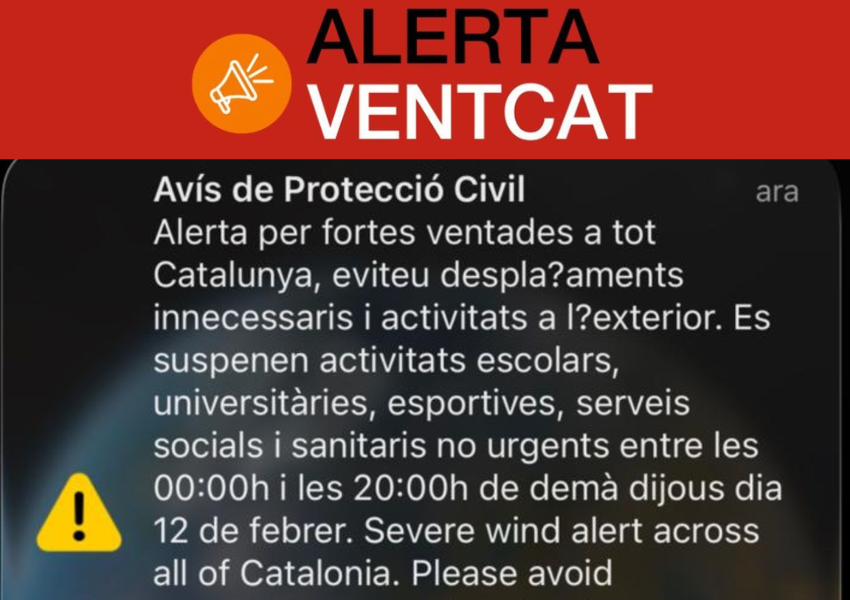 Alerta risc de ventades
