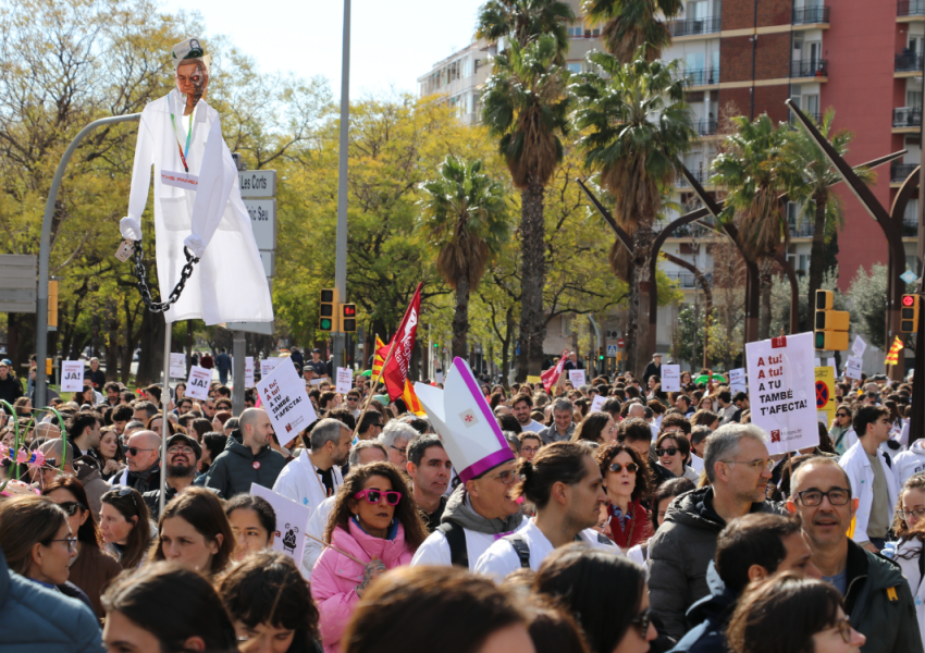 Personal facultatiu a la mobilització de metges i metgesses de la vaga del passat mes de febrer convocada per MC