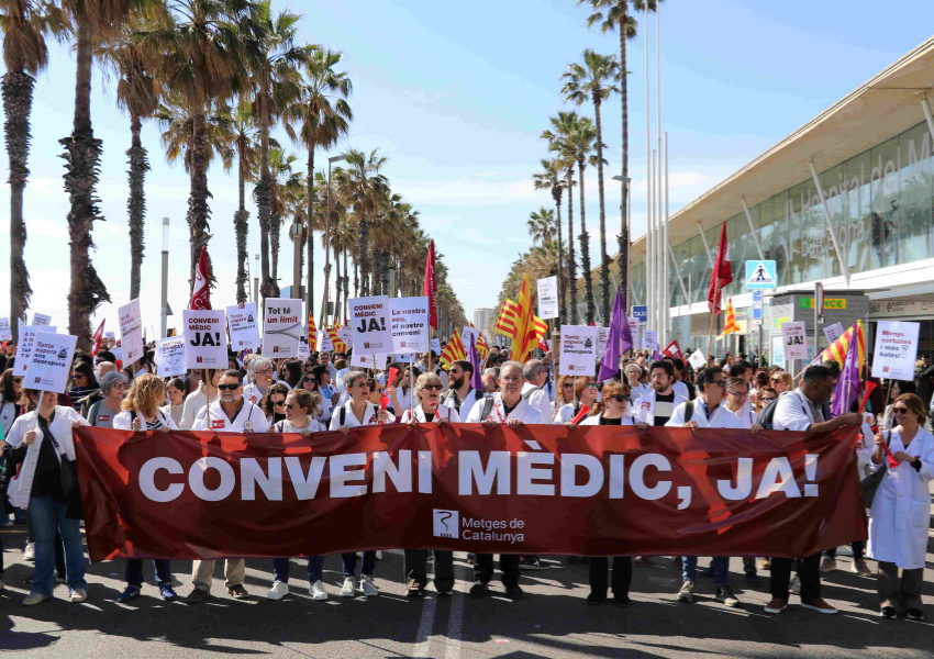 Manifestació de facultatius a Barcelona
