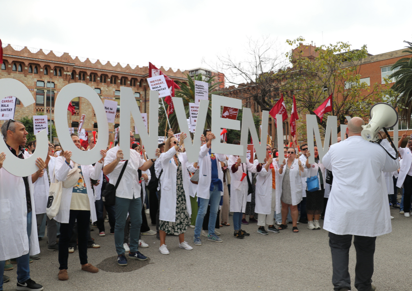 Manifestació de facultatius a Barcelona