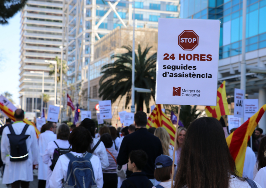 Manifestació de facultatius a Barcelona