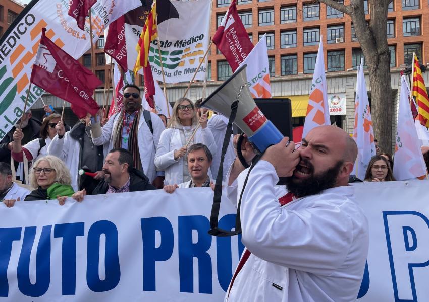Manifestació de facultatius a Madrid