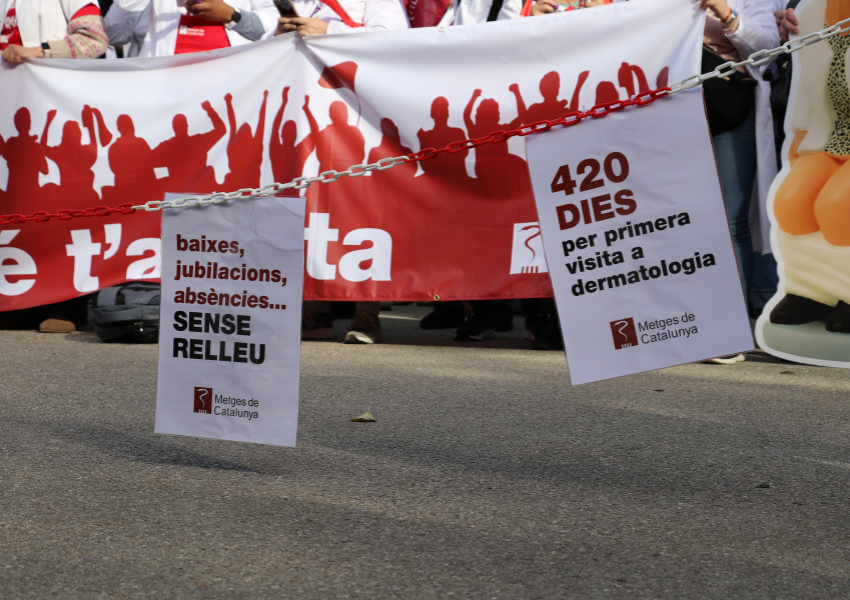 Protesta de metges a Barcelona