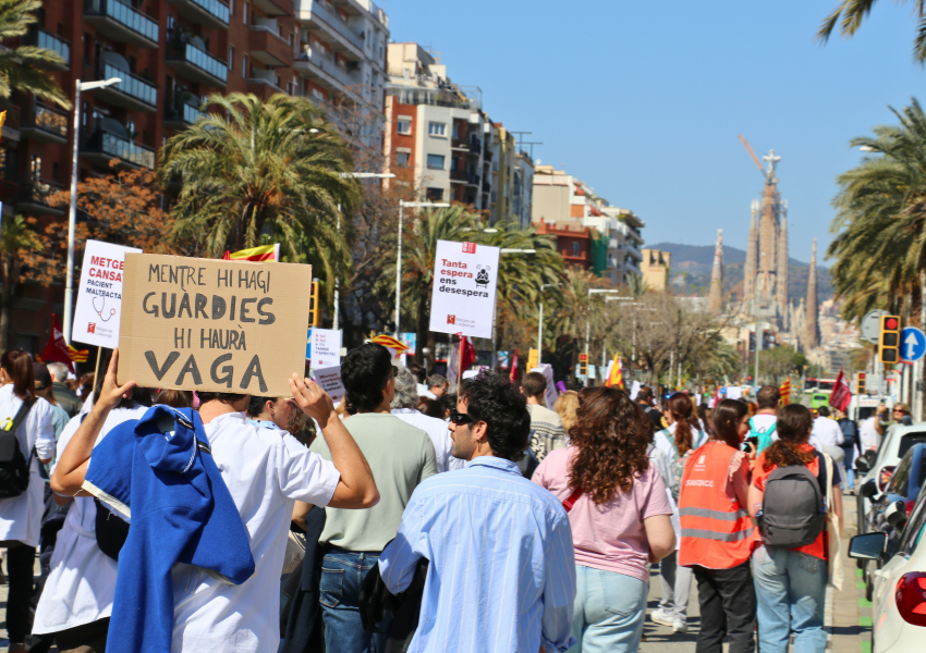 Manifestació de facultatius a Barcelona