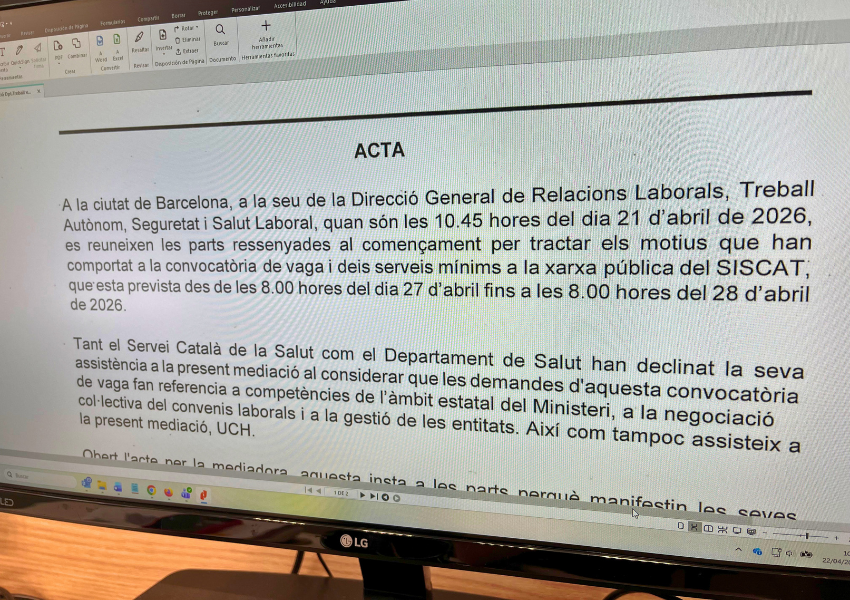 Acta de mediació vaga 27 d'abril