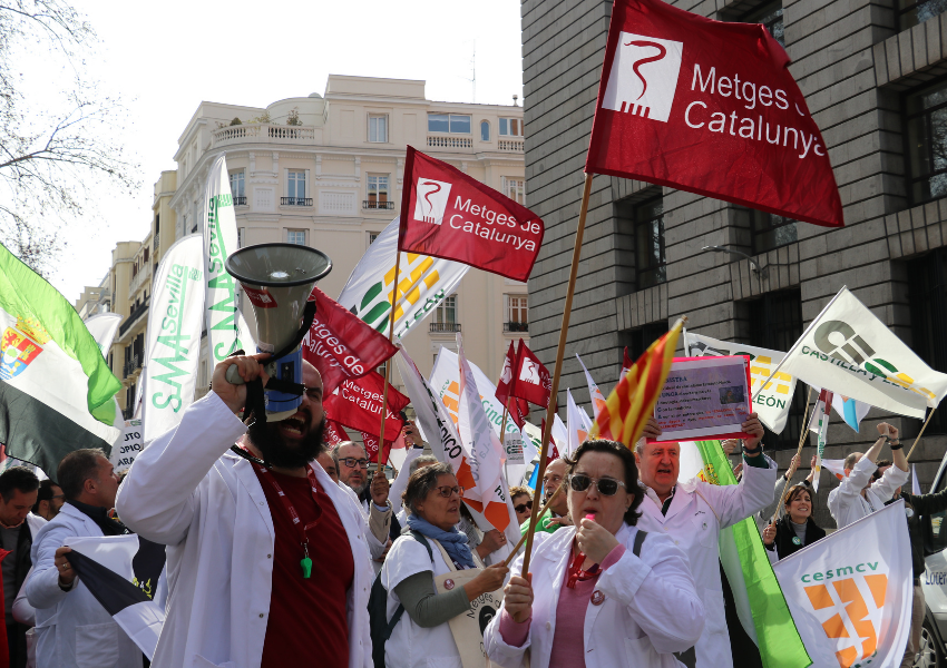 Manifestació de facultatius a Madrid