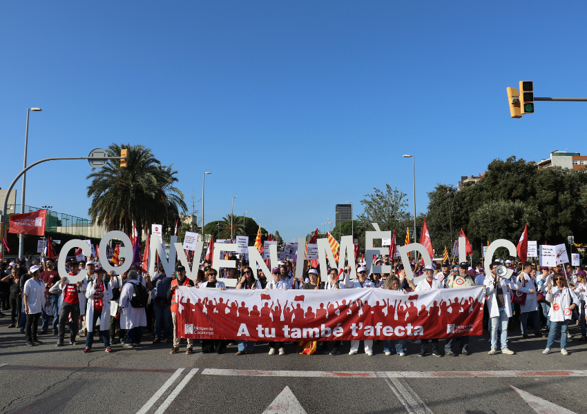 Manifestació de facultatius a Barcelona