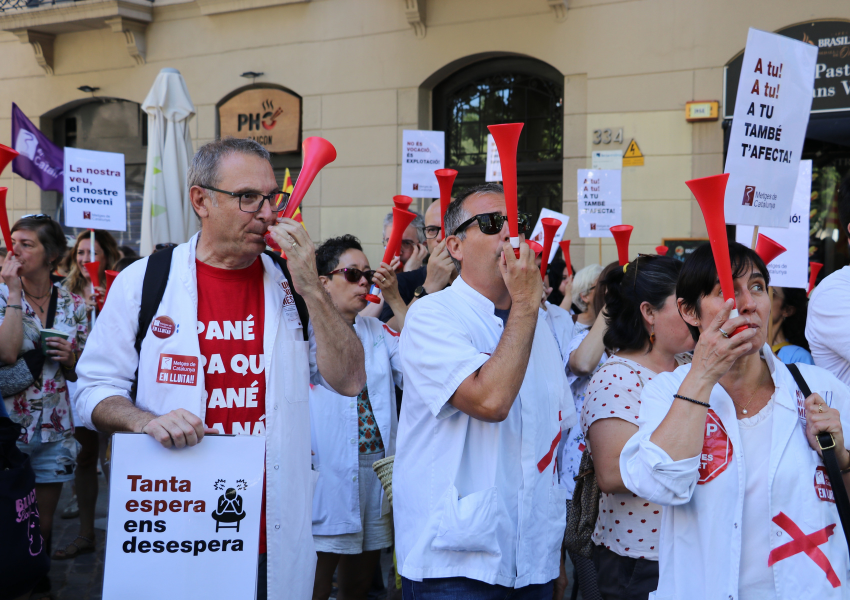Manifestació de facultatius a Barcelona
