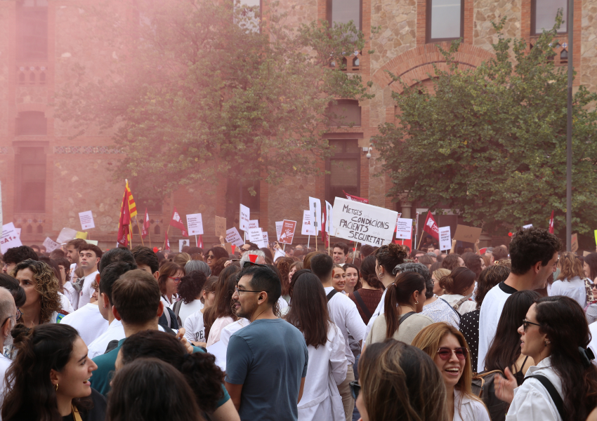 Manifestació de facultatius a Barcelona