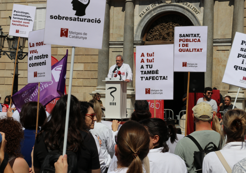 Manifestació de facultatius a Barcelona