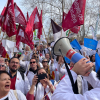 Concentració de facultatius davant el Ministeri de Sanitat